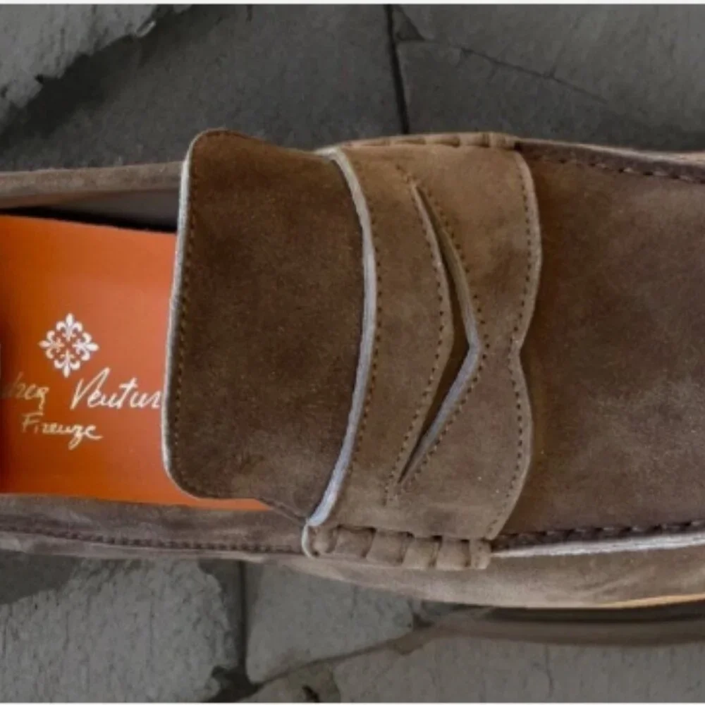 New Men's loafers ANDREA VENTURA FIRENZIA Aquatics size 44 Bianca